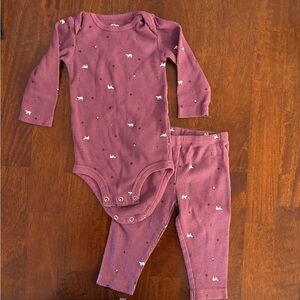 3/$15 Carter's Bodysuit Long Sleeve Bodysuit and Pants Set, 9 months